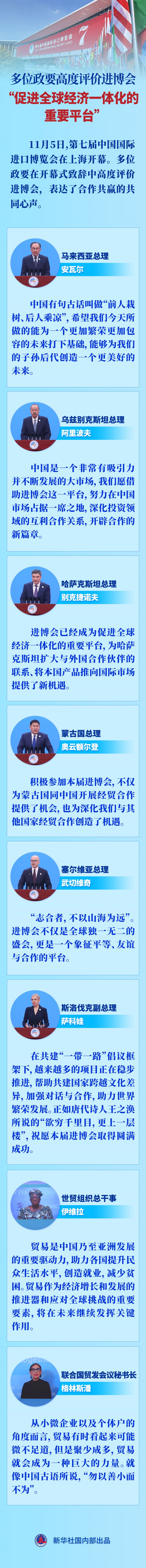第七届进博会｜多位政要频秀中国古语 传递合作共赢心声