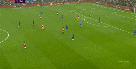 英超:曼联3-0莱斯特城,B费里程碑战独造三球,加纳乔破门
