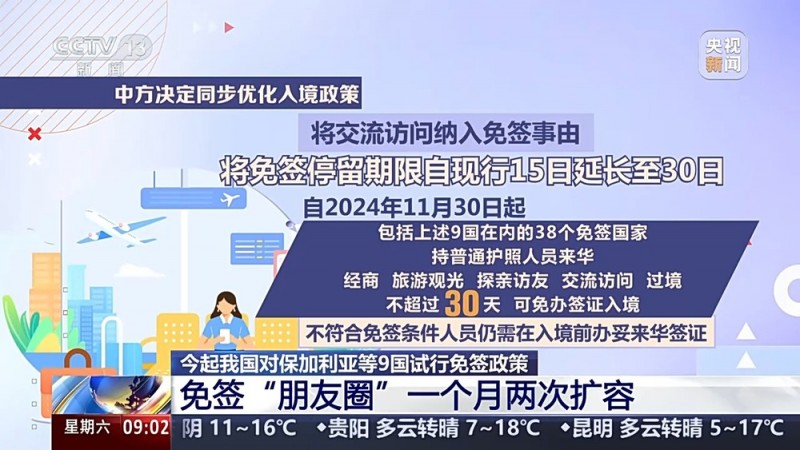 免签“朋友圈”一个月两次扩容  什么情况下入境免签？一起了解