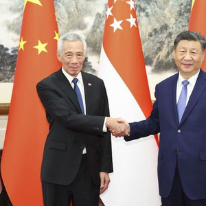 习近平会见新加坡国务资政李显龙