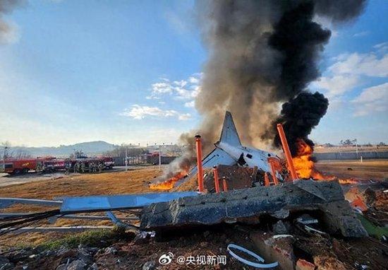 韩国客机着陆冲出跑道撞围墙已致179人遇难,资深机长解读:航班起降驱鸟很重要,机场跑道设计或有缺陷