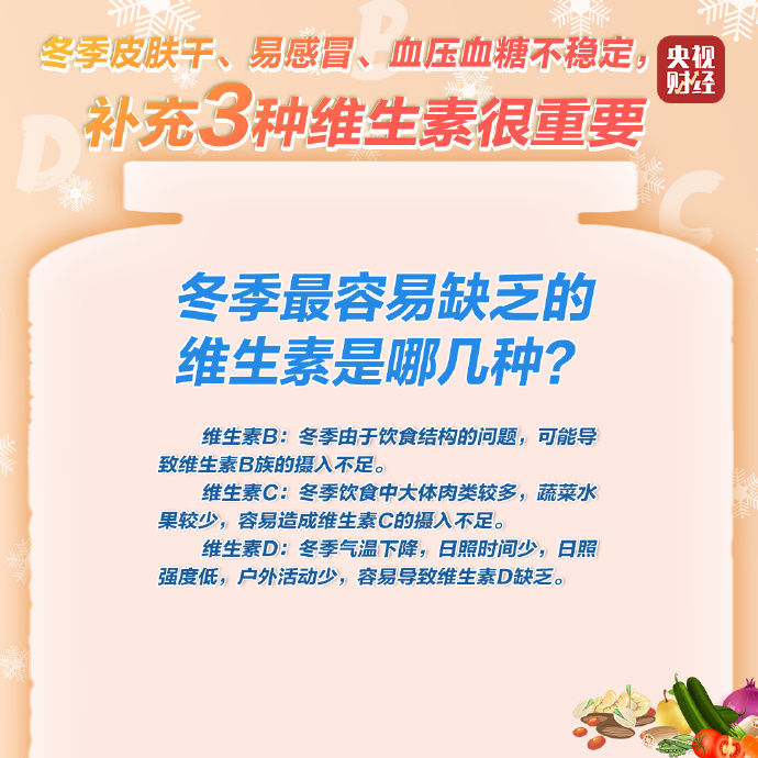 冬季皮肤干、易感冒？可能要补充这3种维生素了