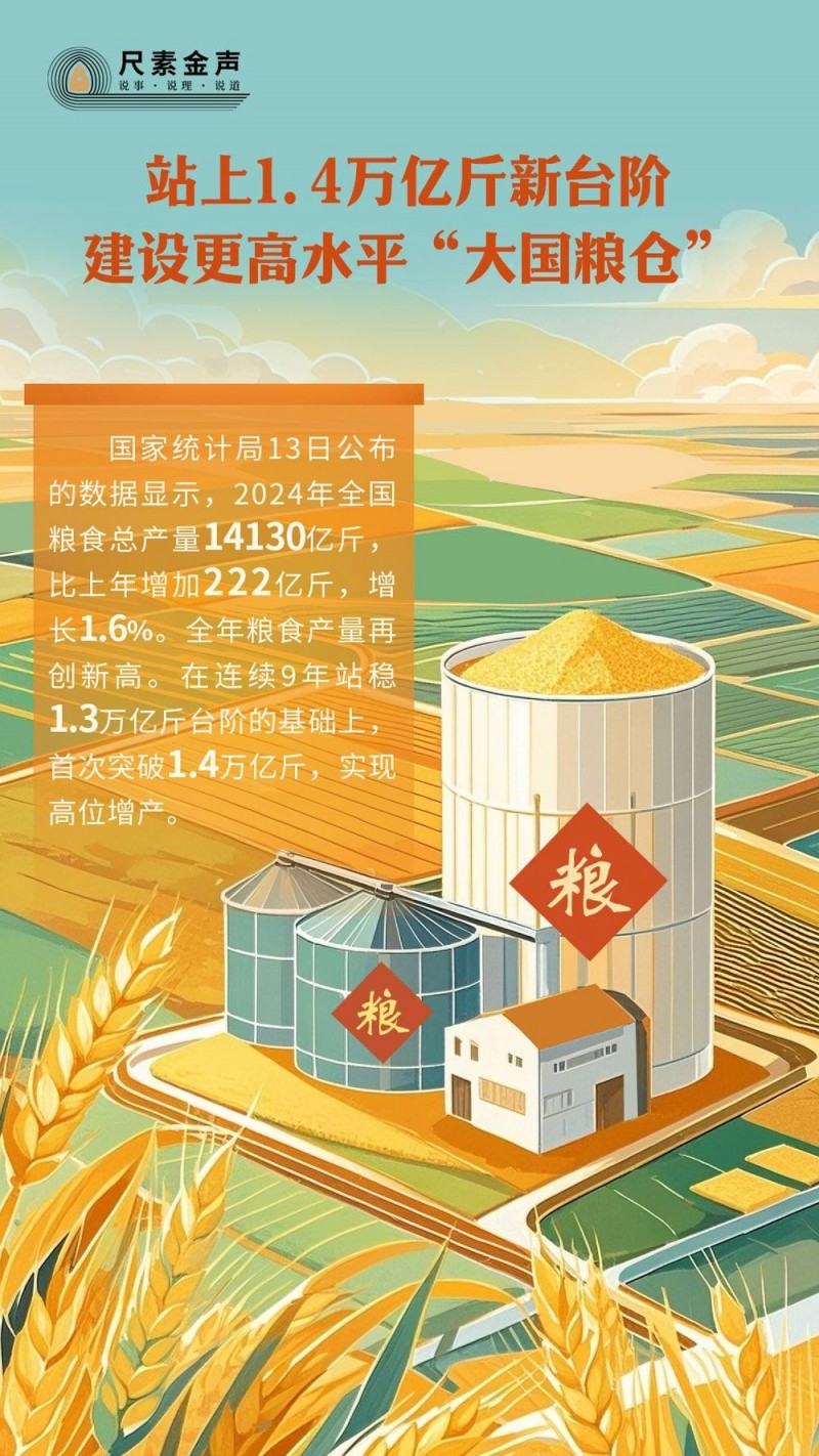 尺素金声丨站上1.4万亿斤新台阶，建设更高水平“大国粮仓”