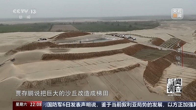 新闻调查丨如何给沙漠“锁边”？他们用双手筑起绿色屏障