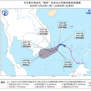 台风蓝色预警：南海西南部的部分海域风力可达9级、阵风10-11级