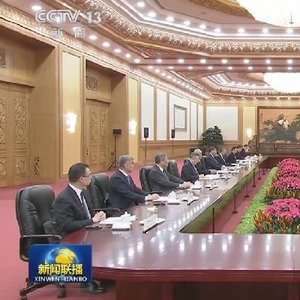 习近平会见俄罗斯统一俄罗斯党主席梅德韦杰夫