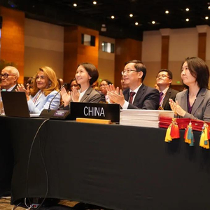 数十国代表祝贺，中方现场回礼