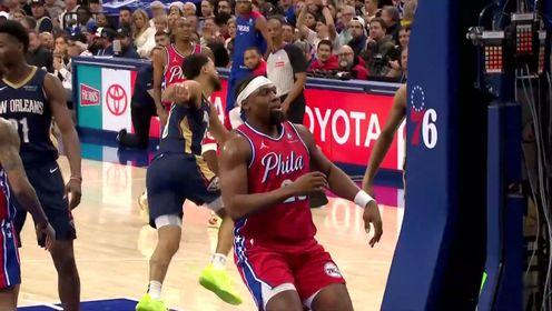 麦科勒姆38分 乔治25+11 马克西30+12 鹈鹕力克76人