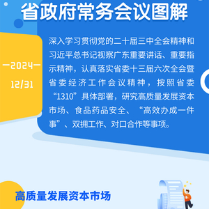 图解：王伟中主持召开省政府常务会议 研究高质量发展资本市场、食品药品安全、“高效办成一件事”、双拥工作、对口合作等事项