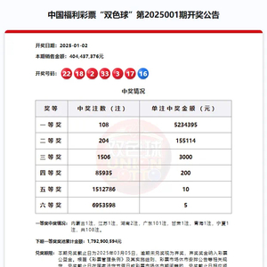 福彩中心回应双色球5亿巨奖：已完成兑奖