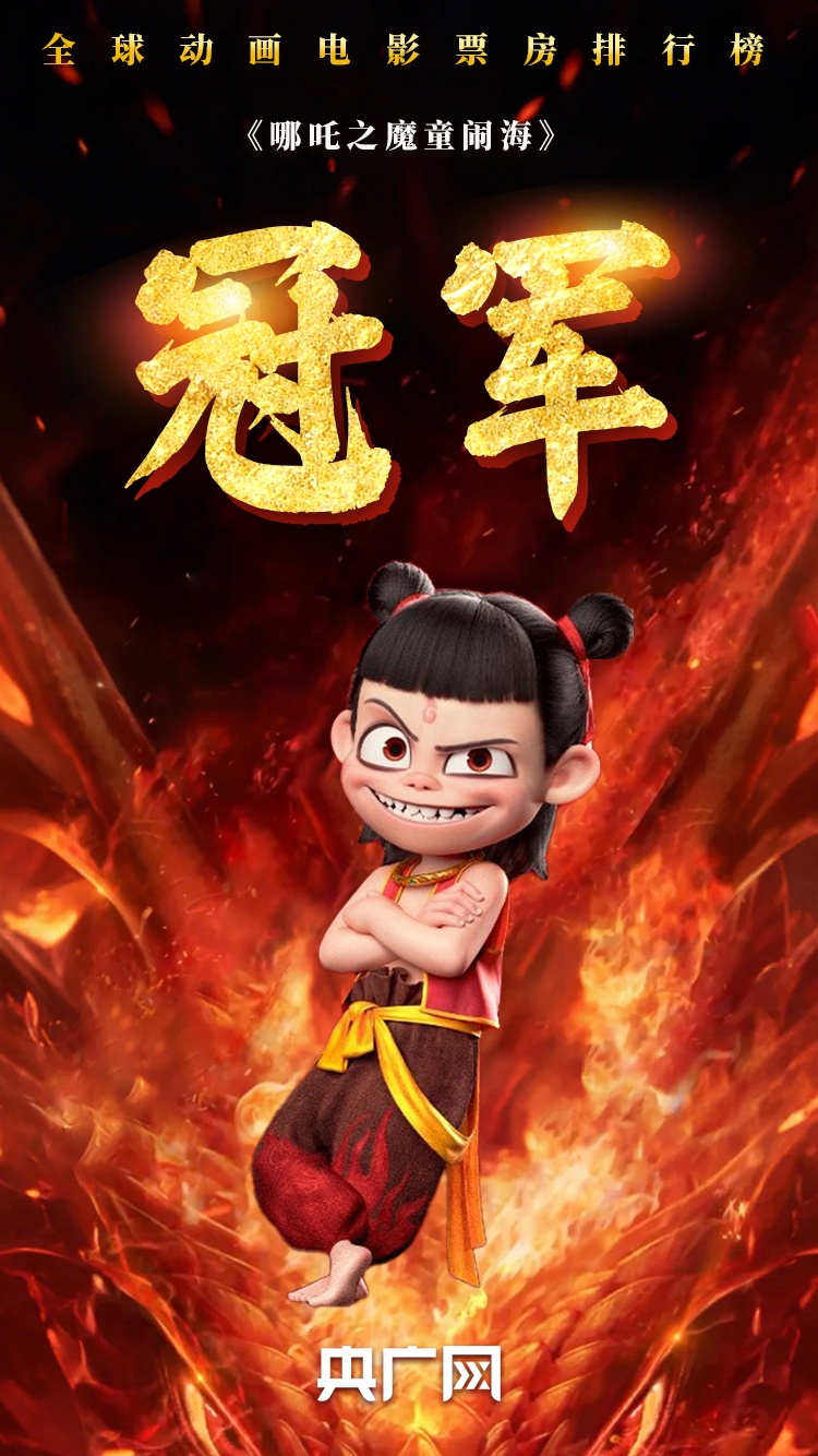 成功登顶！《哪吒2》成为全球动画电影票房榜冠军