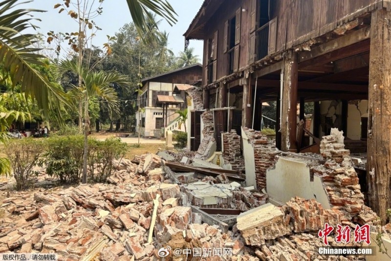 缅甸7.9级地震 首都内比都多处建筑倒塌