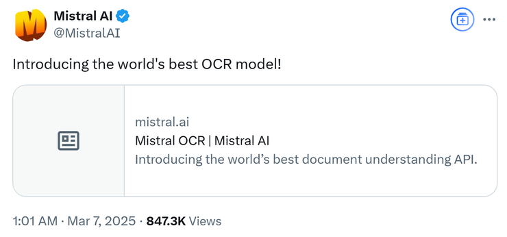 欧洲“DeepSeek”发布了全世界最好的 OCR，网友：蹲蹲中国的免费开源版