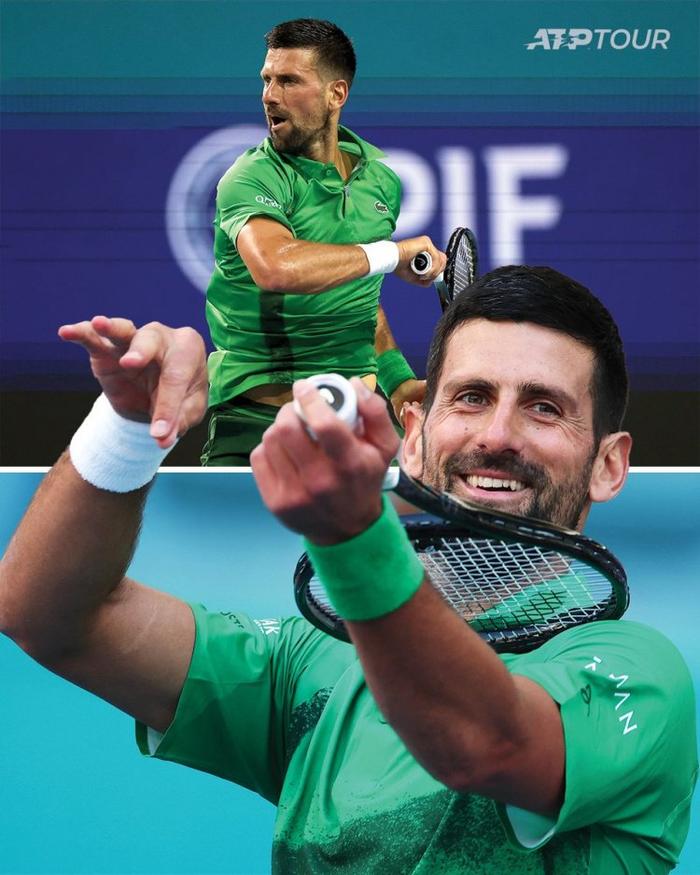 ATP1000迈阿密大师赛:德约科维奇2-0淘汰科达,晋级半决赛