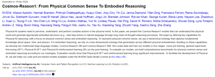 英伟达团队发布最新具身模型 Cosmos-Reason1，在物理世界推理中碾压 Qwen、GPT-4o 等多个 VLM 模型