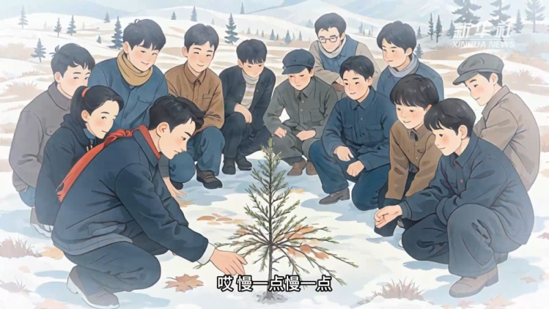 植树节创意动画｜只要脊梁不弯 荒漠也能长出春天