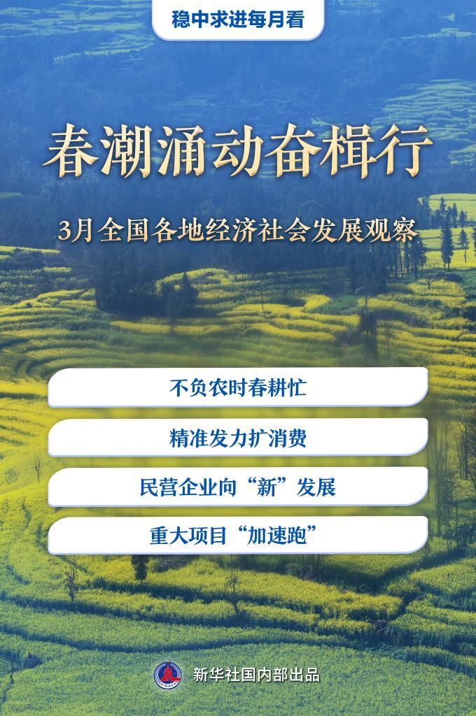 稳中求进每月看丨春潮涌动奋楫行――3月全国各地经济社会发展观察