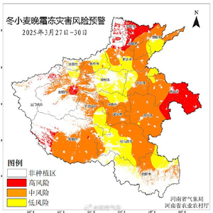 河南发布冬小麦晚霜冻灾害风险预警