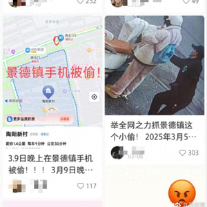 “下车两分钟被偷”，多名游客称在景德镇旅游手机被偷，当地回应