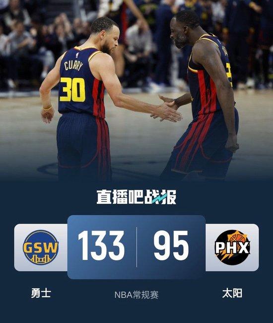 三节打卡!库里25+9+6 波杰姆22+5 勇士大胜送太阳7连败