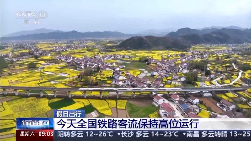 京沪、京广等高铁线路“热力十足”  全国铁路客流保持高位运行