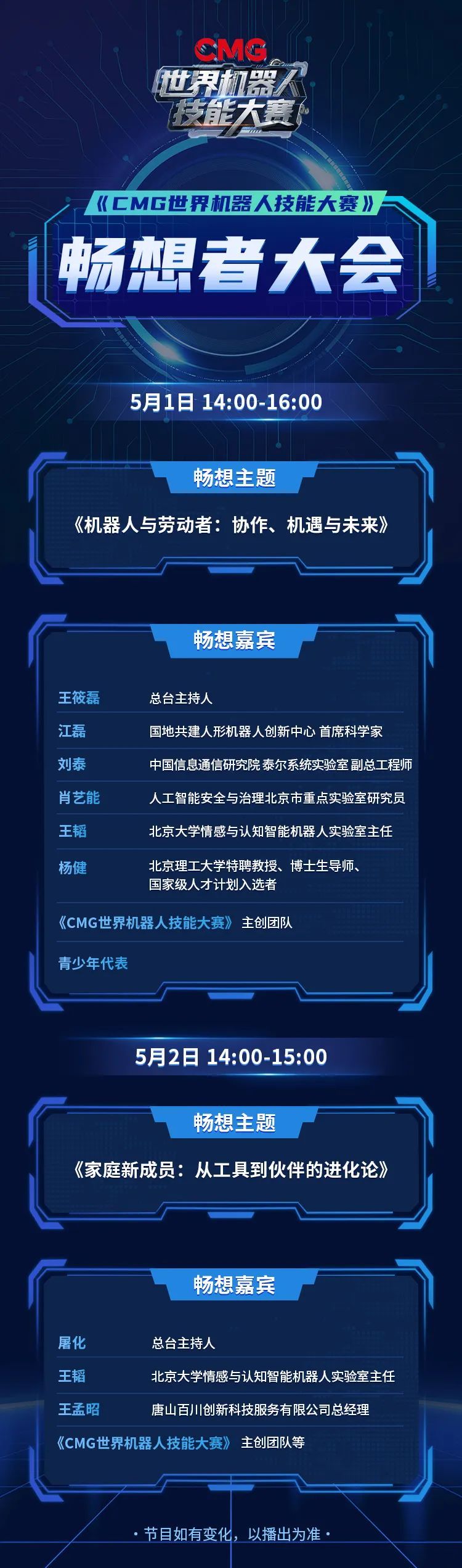 科技如何让劳动更美好《CMG世界机器人技能大赛》畅想者大会告诉你答案