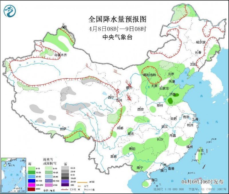 河南山东安徽交界一带需警惕强对流天气 西北地区多大风沙尘