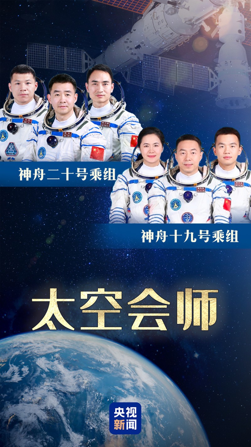 第六次“太空会师” 神舟二十号3名航天员顺利进驻中国空间站
