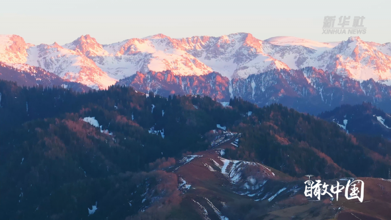 瞰中国｜新疆昌吉：天山雪峰映春播
