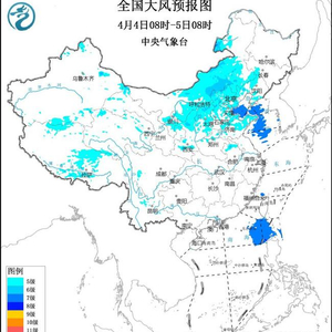 大风蓝色预警：京津冀等9省区市阵风可达7至9级