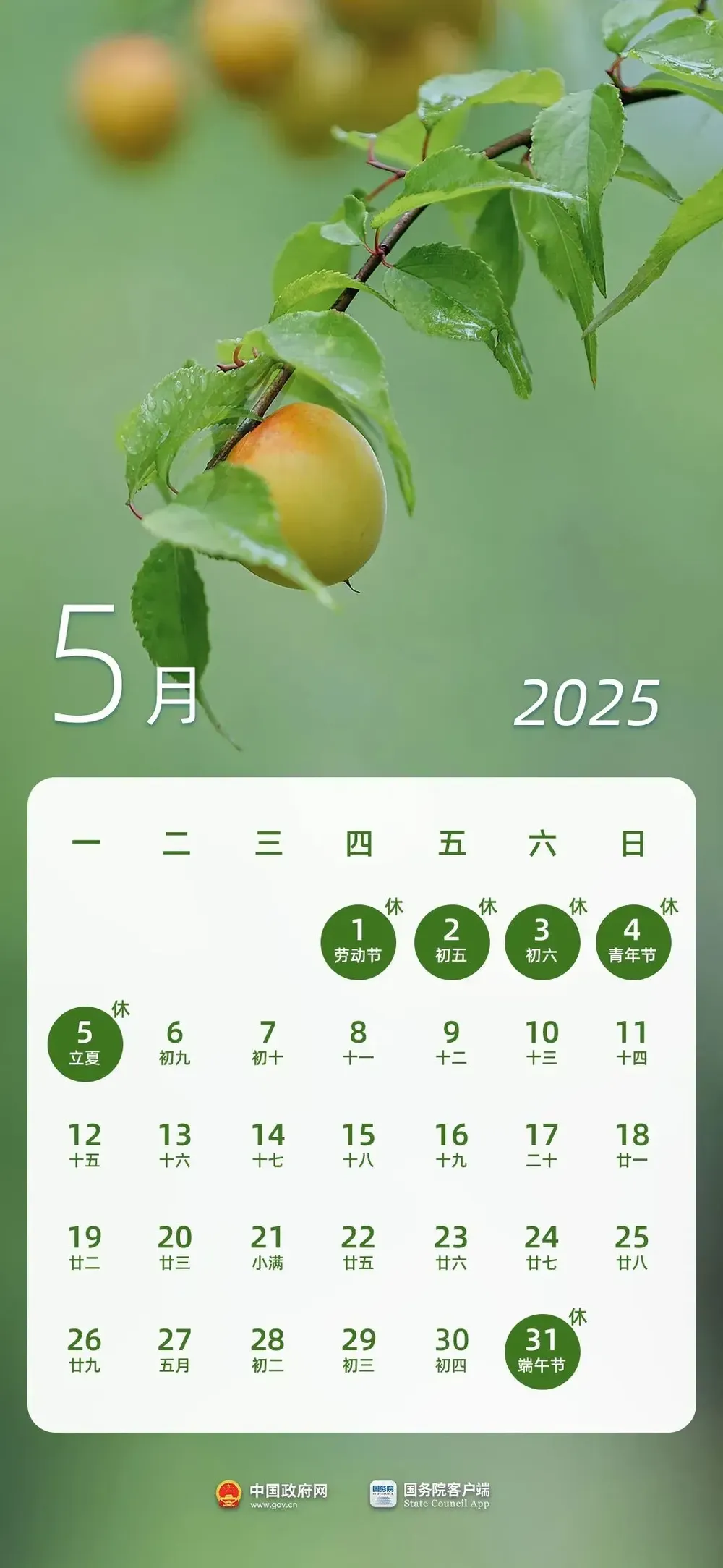 放假通知：连休3天，不调休