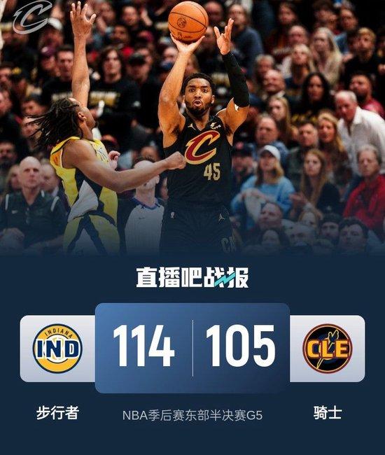 步行者4-1击败骑士挺进东决!哈利伯顿31+6+8 米切尔35+9