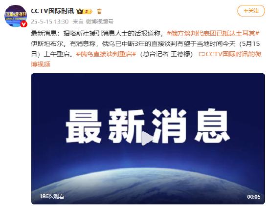 俄方谈判代表团已抵达土耳其伊斯坦布尔