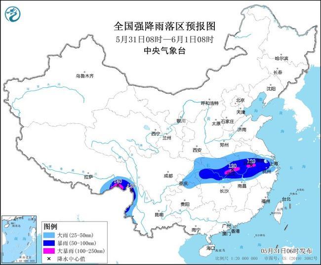 暴雨黄色预警：10省区市有大到暴雨  安徽湖北等部分地区大暴雨