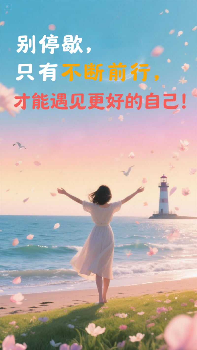 AI插画 | 这九句话，送给奋斗路上的每一个人
