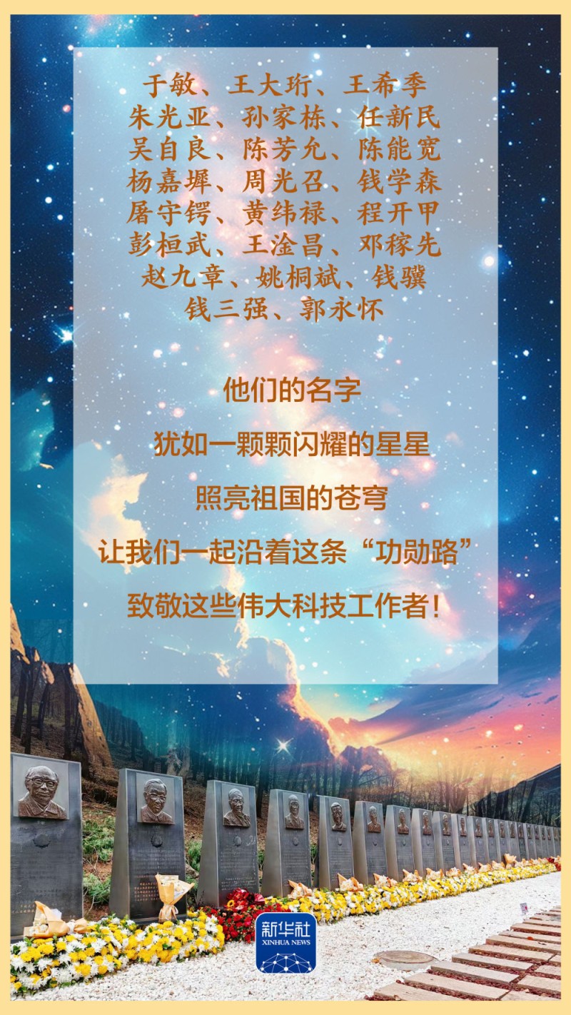 这里有条“两弹一星”功勋路！