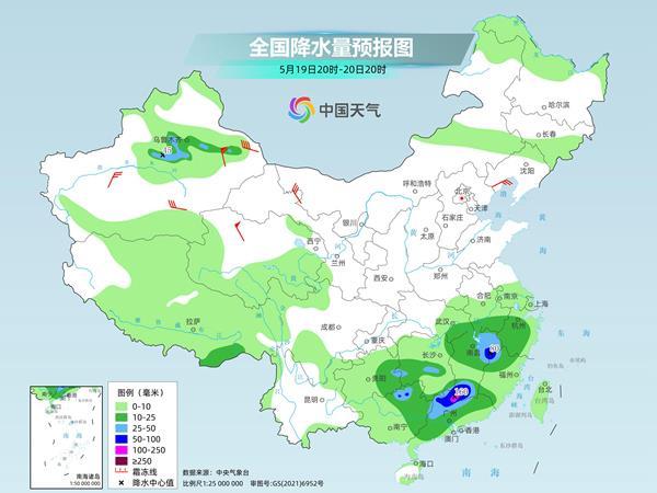 未来几天南方强降雨将持续  北方大范围高温后也将有雨