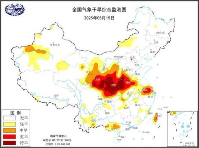 气象干旱黄色预警：陕西、河南等部分地区达特旱级别