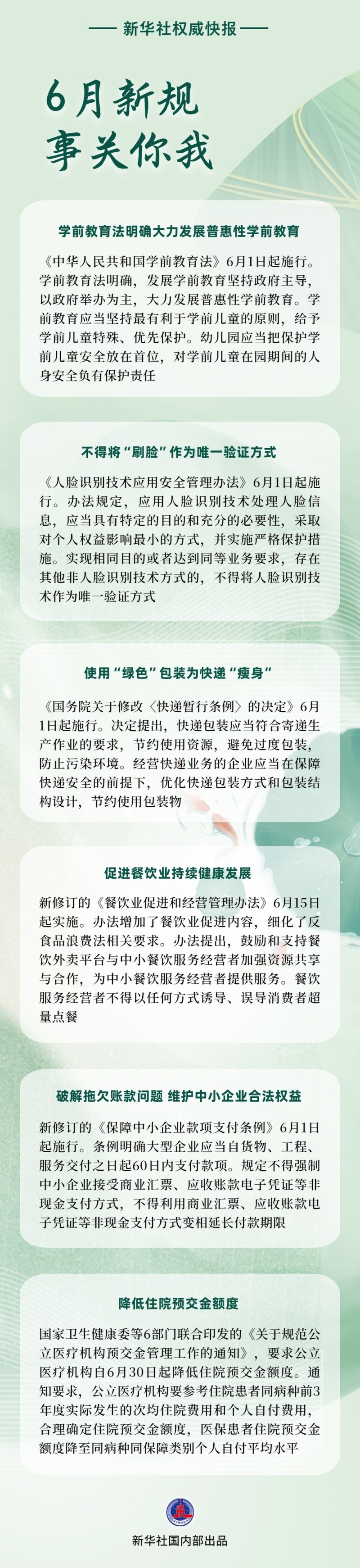 新华社权威快报丨6月新规，事关你我