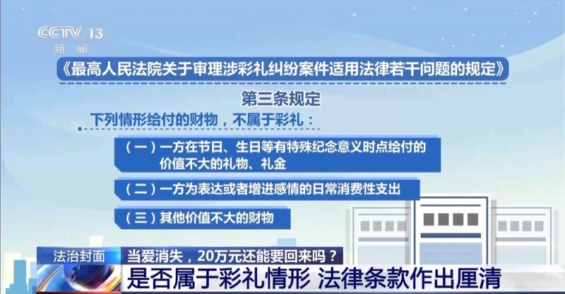 法治在线丨当爱消失  20万元彩礼还能拿回来吗？