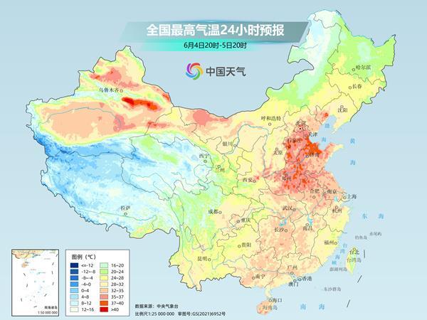 气温实况图热到发红！多地地表温度超60℃