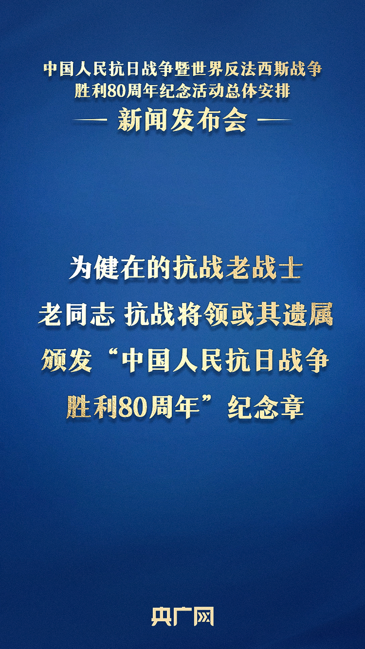 重磅官宣！抗战胜利80周年纪念活动十项安排公布