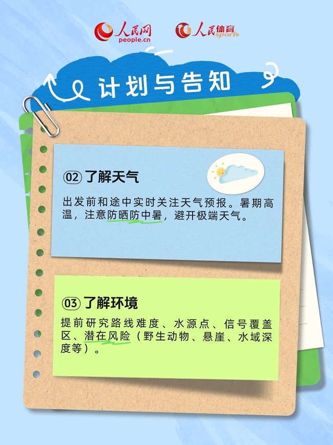 青少年暑期户外运动安全指南・行前准备篇
