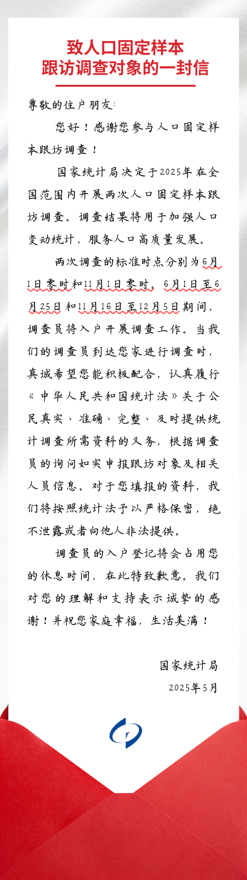 入户调查已开始，请积极配合！