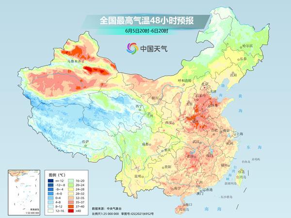 气温实况图热到发红！多地地表温度超60℃