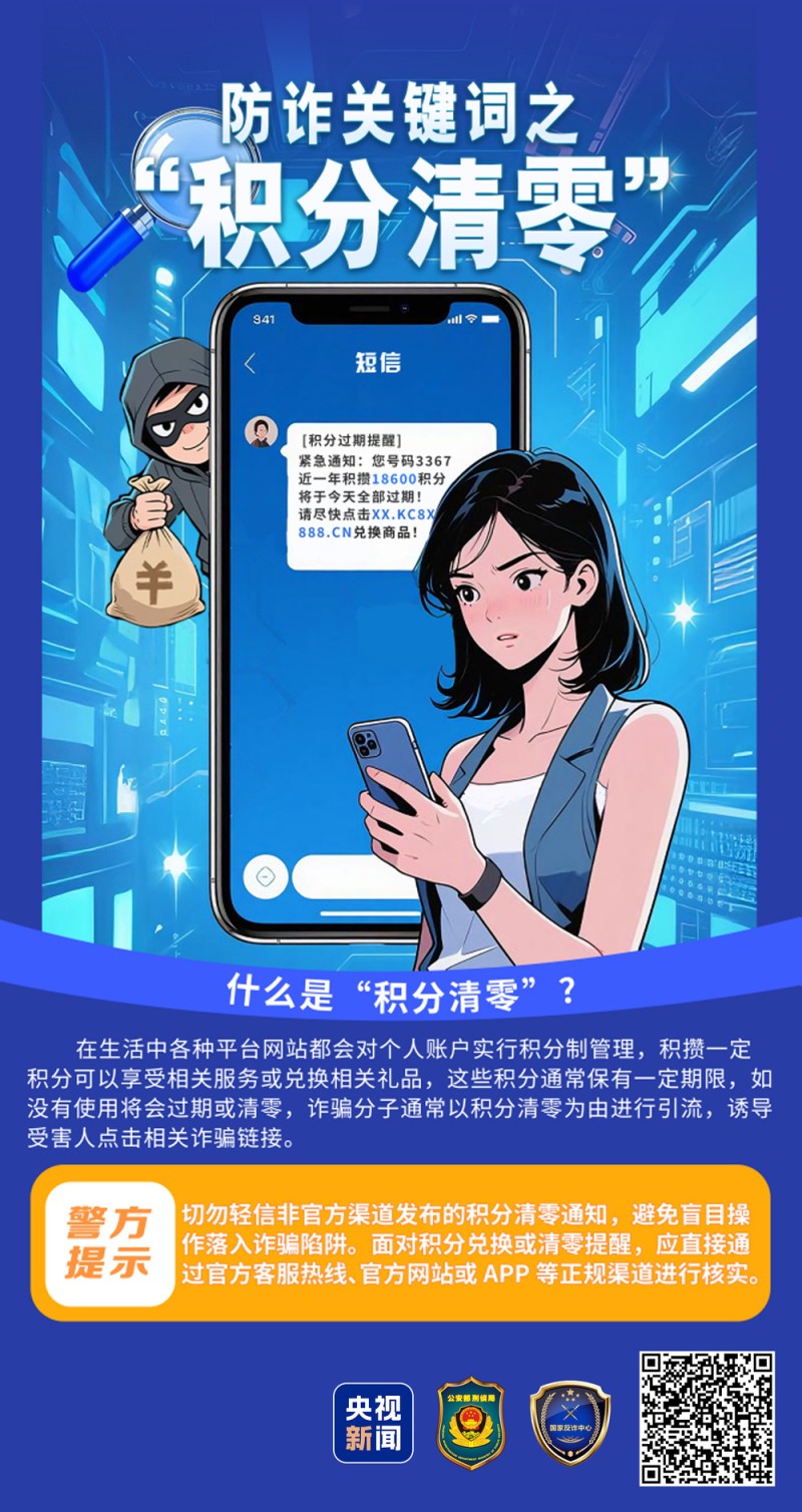 防诈关键词丨“您的积分即将清零”是真是假？3个细节拆穿骗局陷阱