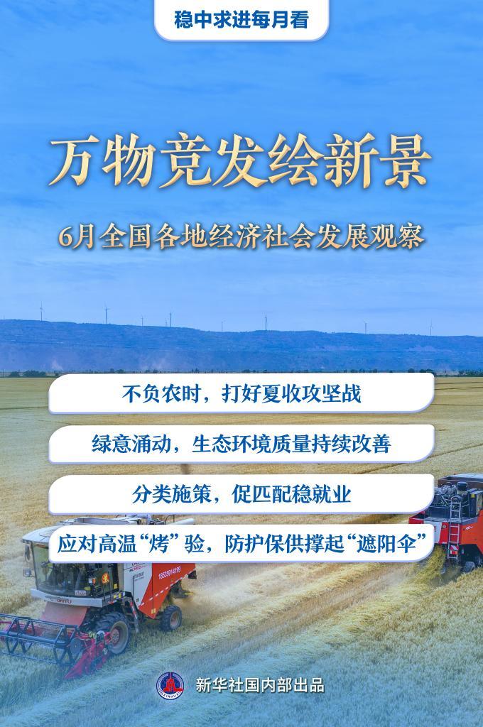 稳中求进每月看丨万物竞发绘新景――6月全国各地经济社会发展观察