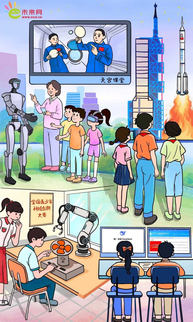 “六一”主题手绘漫画|争当爱党爱国、勤奋好学、全面发展的新时代好少年
