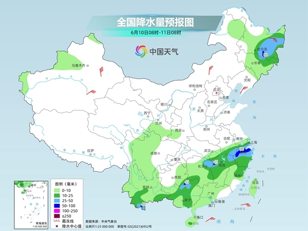 高考第二日江南北部等地雨势仍较强 黄淮华南多地高温持续待机