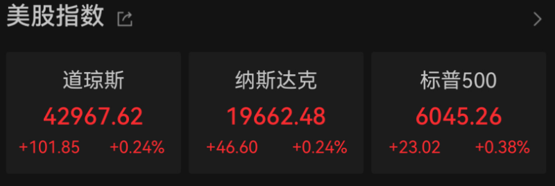 甲骨文大涨！美股三大指数全线上涨